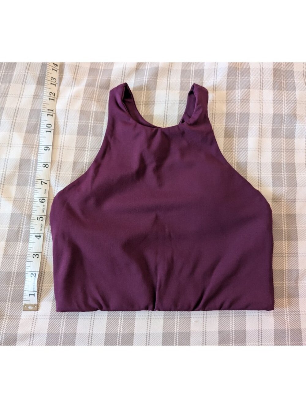 Montiel Active All Day Cropped Sports Bra (Purple Size Small 4-6)